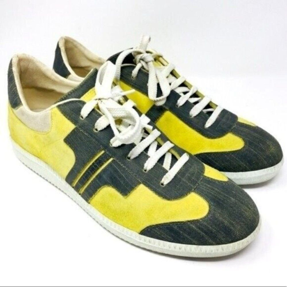 Tisza womans sneakers yellow gray suede 8.5 BoxD